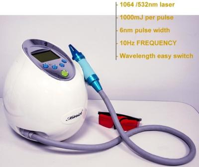 China Portable Pico Laser Machine Q Switch Nd Yag Laser Tattoo Removal Equipment for sale