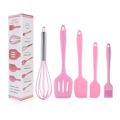 China Portable Durable Silicone Kitchen Ware , Multicolor Silicone Cooking Utensils Set for sale