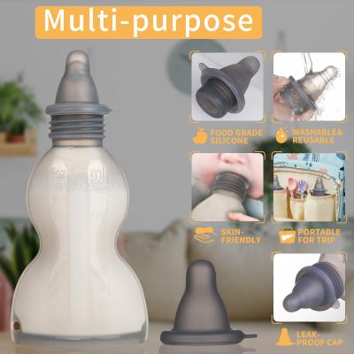 China Lightweight Breast Milk Silicone Storage Bags Portable With Nipple for sale