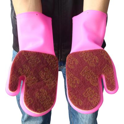 China Household Kitchen Baking Tool Sponge Scouring Pad Gloves For Dish Washing for sale