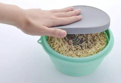 China Contenedor de silicona plegable para el almuerzo Bowl inodoro a prueba de fugas en venta