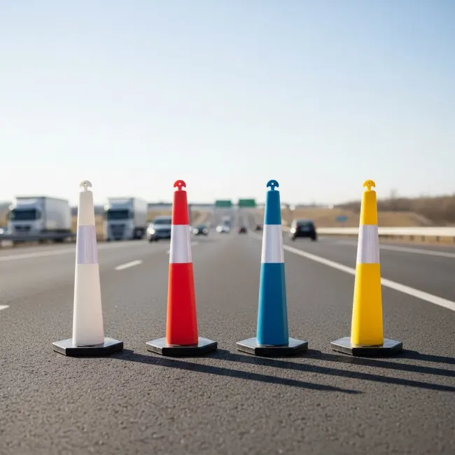 1100mm Cone Barrier T-Top Road Safety Warning Traffic Lane Diviner Post Delineator