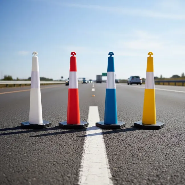 1100mm Cone Barrier T-Top Road Safety Warning Traffic Lane Diviner Post Delineator