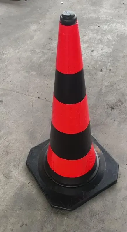 100cm Traffic Cones Israel PE Rubber Black Orange Warning Reflective Road Cones