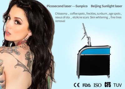 China Ultra - Short Pulses Picosecond Laser Tattoo Removal Machine 1064nm / 532nm / 755nm for sale