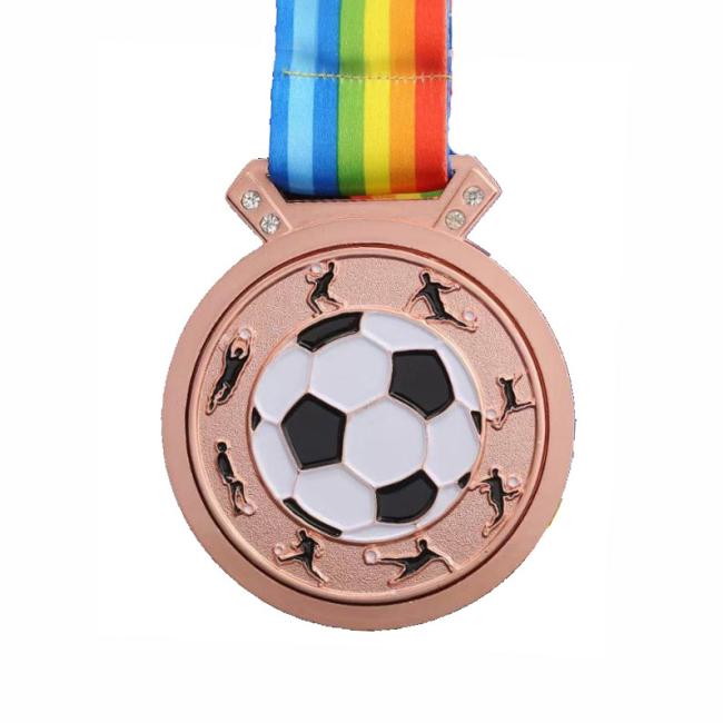 Customized Soccer Medallion with Personalized Ribbon