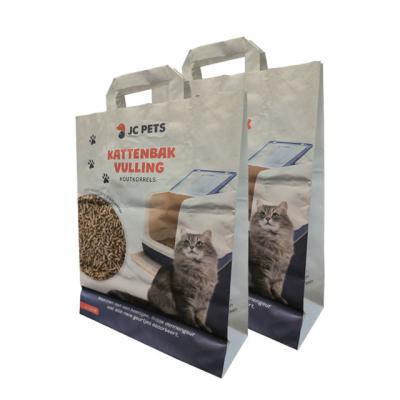 China 5kg 10kg Kraft Paper Bags For Cat Little Animal Food Customized Size for sale