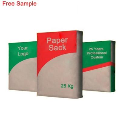 China GMP Standard Pasted Valve Multiwall Paper Bags Recyclable Milk Powder Bags for sale