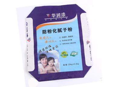 China Ore Putty Powder Cement Packaging Bags Block Bottom Panton Colors Printing for sale