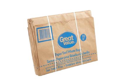 China Leaf Trash Kraft 80g/M2 Yard Waste Lawn Paper Bags for sale