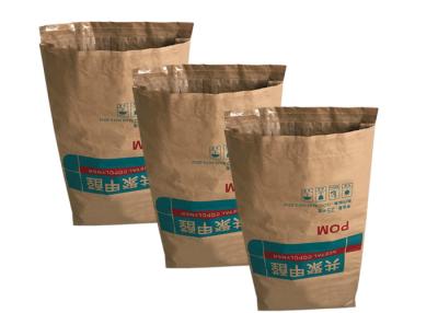 China Feed Starch 25kg 50kg Heat Sealed Paper Bags Trapezoidal Open Mouth for sale