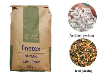 China Saco de papel personalizado de Kraft da dobra de Logo Size 1-4 para a semente da alimentação animal de embalagem à venda