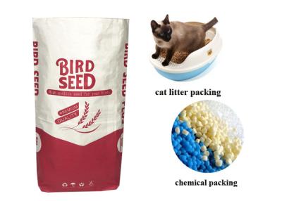 China Moisture Proof Dog Feed Square Bottom Paper Bag Cat Litter Animal Feed Seed For Bird for sale