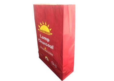 China bolsos de empaquetado del carbón de leña de la barbacoa 5kg de la capacidad de la bolsa de papel del carbón de leña 10kg en venta