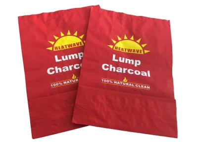 China Briquette BBQ Charcoal Bag 5kg Brown Packaging Bag Kraft Paper Material for sale