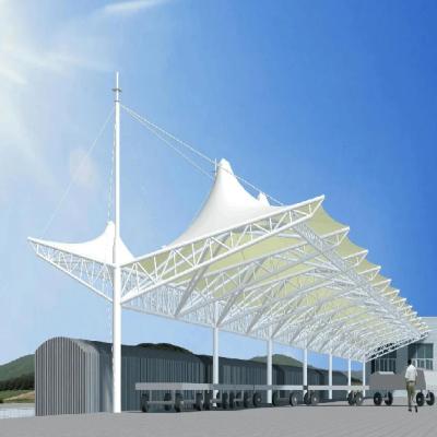 China Prefabricated PVC Tensile Structure White Tension Fabric Awnings for sale
