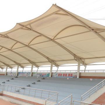 China Q235B Tension Membrane Structure Architecture 0.36mm-0.6mm Roof Long Span for sale