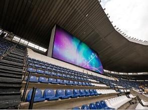 中国 フル カラーP10を広告することはパネル スクリーンの段階/スポーツの競技場のスコアボードの旗を導きました 販売のため