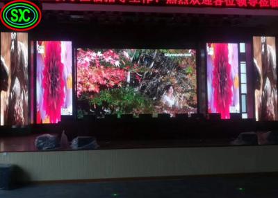 China Exhibiciones llevadas segmento video a todo color de alquiler llevadas interiores de la pared 7 de los acontecimientos de la etapa de la pantalla de la lámpara nationsrtar de alta calidad p3.91 en venta