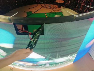 China Quickly install Flexible LED Screen Video Advertising Curved Cylinder Display P4 for sale