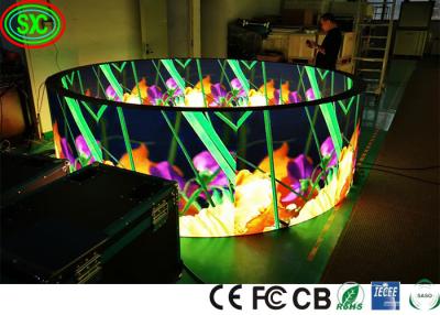 China Iron Cabinet 1R1G1B P4 Circle Flexible Led Screen SMD2121 for sale