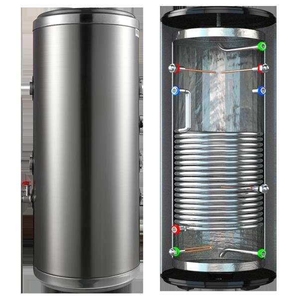 Quality 300L Duplex SS Pressure Water Tank 400L Pressurized Hot Water Cylinder for sale