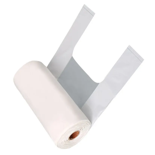 Custom Eco-Friendly Biodegradable T-Shirt Bag HDPE/LDPE With Gravure Printing Supermarket Thank You Vest Carry Plastic Bags