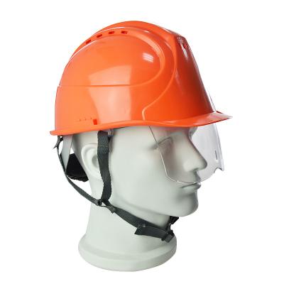 China N.W. 17KG Industrial Safety Hard Hat with Goggles and Anti-fog PC Visor Logo WELWORK for sale