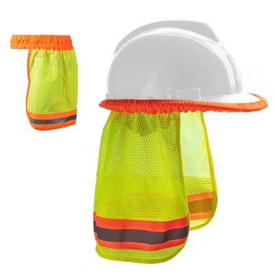 China Reflective Sunshade Neck Protector for Outdoor Hardhat Unisex Polyester Mesh Material for sale