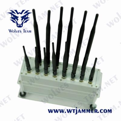 Chine Desktop 16 Bands Cell Phone Jammer Operating Temp -20℃ To 50℃ Mobile Phone Signal Jammer GSM 3G 4G 5G Signal Jammer à vendre