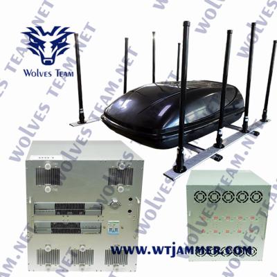 China VIP Protection Outdoor Military Vehicle  Mobile Cell Phone Signal Jammer Blocker VHF 135MHz UHF 300/400MHz Signal Jammer for sale
