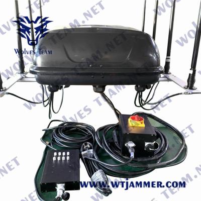 China Vehicle Jammer Convoy GSM 3G 4G 5G WIFI2.4g GPS 20-3600MHz Signal Blocker 1000 meters range for sale