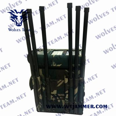 China Backpack 5G Wireless Signal Jammer Anti Explosion Featuring Housing Metal Enclosure 100 meters for sale