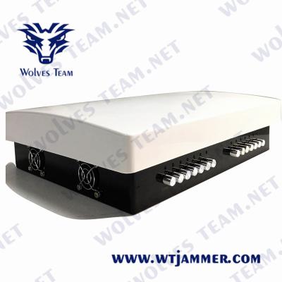China 16 Bands Adjustable 5G Signal Jammer GSM CDMA 3G 4G WIFI GPS VHF UHF for sale