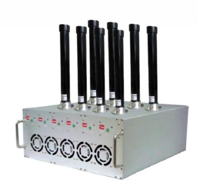 China 240W 8 Bands Indoor 2G 3G 4G 5G WIFI Signal Jammer Extra Lithium Polymer Battery for sale