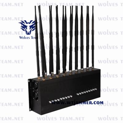 China 22 Bands 100m GSM 3G 4G 5G Cell Phone Signal Jammer Lojack 315 / 433 / 868Mhz for sale