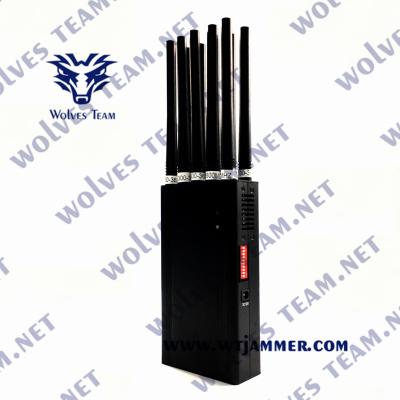 China 10 Bands GSM Handheld Signal Jammer Up To 20M For Cell Phone for sale