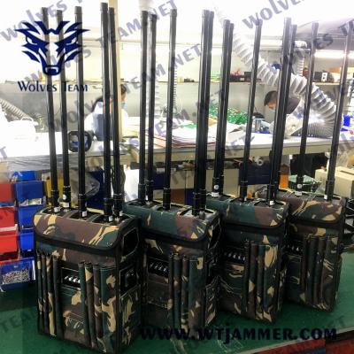 China High Power 90W Backpack Signal Jammer WIFI 3G 4G 5G For Cell Phone for sale