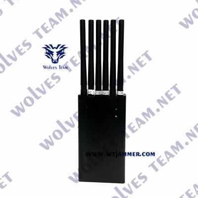 China Handheld 6 Antennas Wifi Jammer Signal Wireless Communication for sale