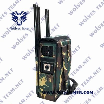 China 10 Bands Backpack Signal Jammer High Power Wifi 2.4g 3g 4g 5g Cell Phone for sale