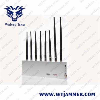 China 8 Antennas 8 Band All Signal Jammer Block 3g 4g Gps Wifi 2.4g Blocker for sale