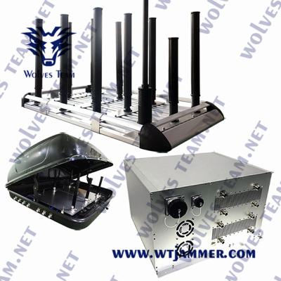 China Waterproof IP65 Vehicle Dds Programmable 20-6000mhz VIP Protection Jammer System Wireless Signal Jammer for sale