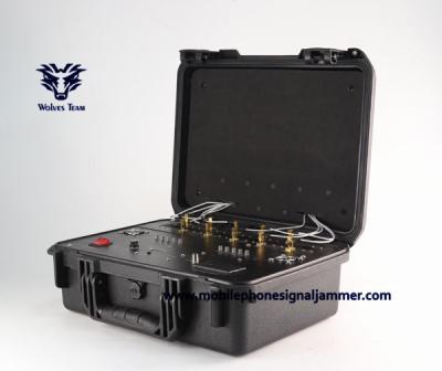 China Waterproof  Outdoor IED Bomb 9 - 12  channels  High power Mobile phone WIFI UHF VHF GPS Signal Jammer for sale