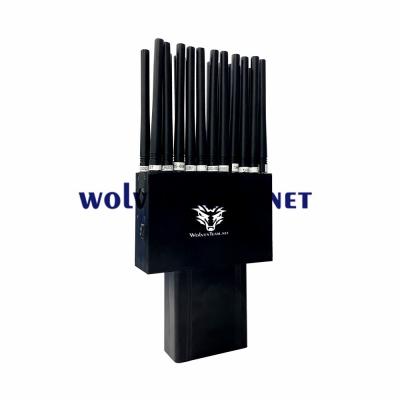 China 868MHz Indoor 3G 4G 5G Signal Jammer GPS L1 L2 L5 Lojack WiFi GPS RF 22 Bands for sale