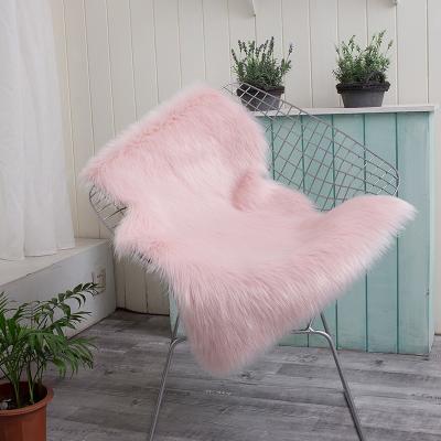 China Decorative Washable Sheepskin Couch Throw Chair Seat Cushion for sale