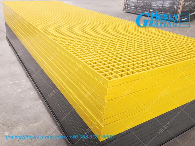 yellow molded fiberglass grating China factory exporter