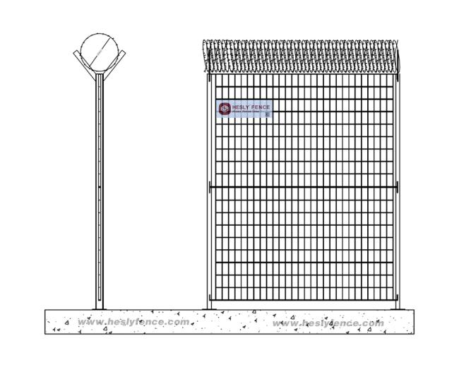 Steel Grating Fence HESLY China Steel Grating Fence HESLY China