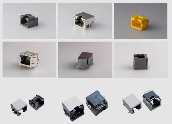 Low Profile RJ45 Female Jack 8P8C Sinking Board , HF Product , Shielded