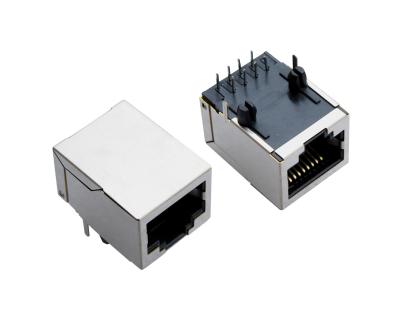 China 2250030-1 1 Port POE RJ45 Jack With 10 / 100 / 1000 Base-T Transformer For Router for sale