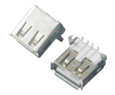 China 90 Degree 4Pins USB Female Connector Insert Board A Type 2.0 for sale